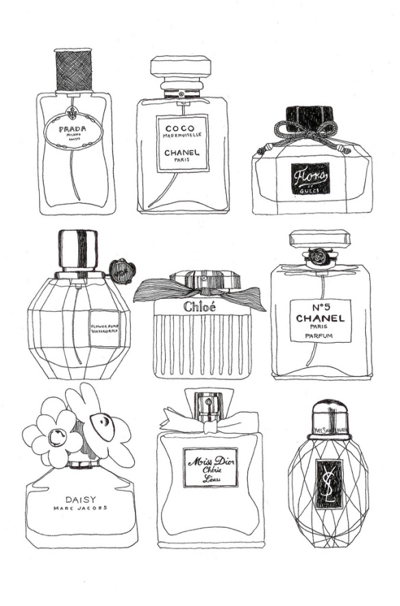 perfumes dibujados